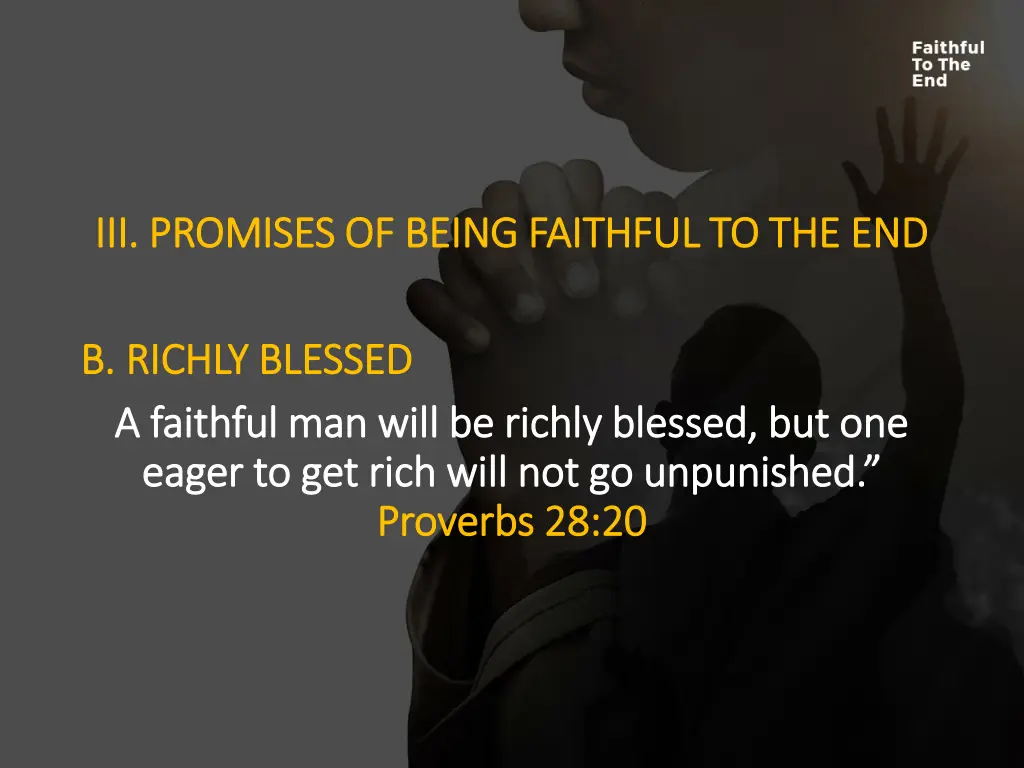 iii promises of being faithful 1