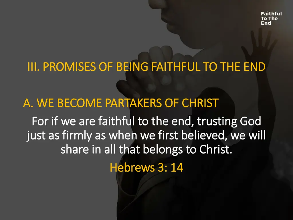 iii promises of being faithful