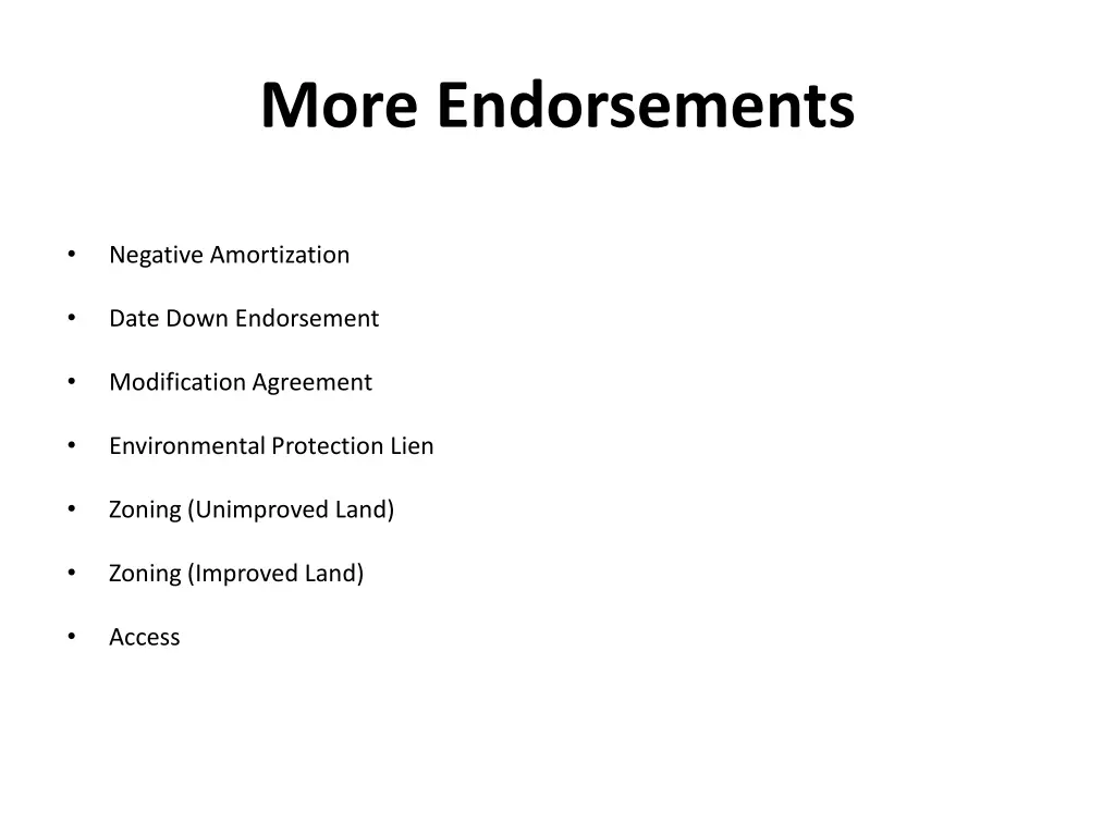 more endorsements