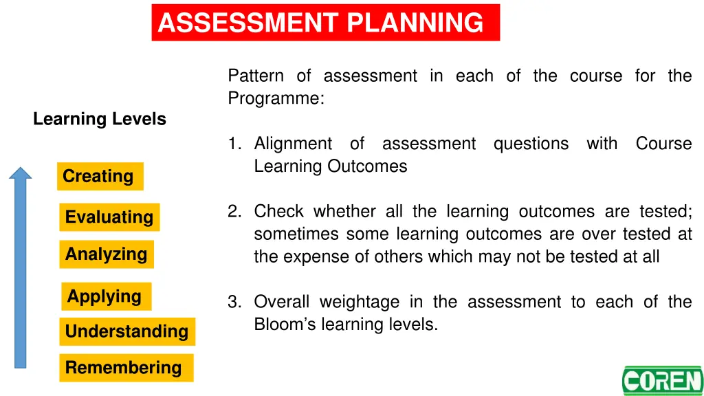 assessment planning