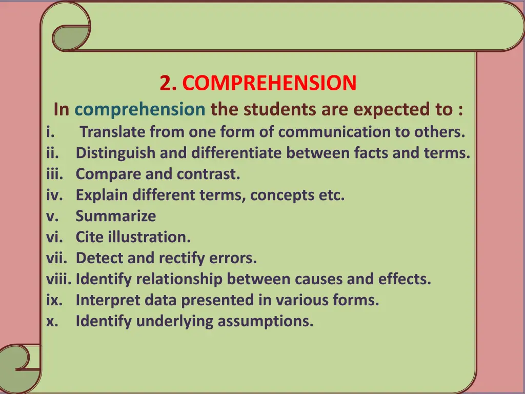 2 comprehension