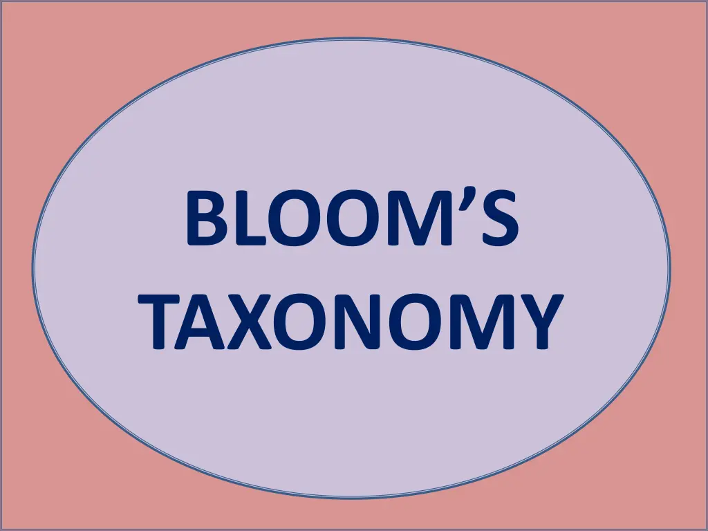 bloom s taxonomy