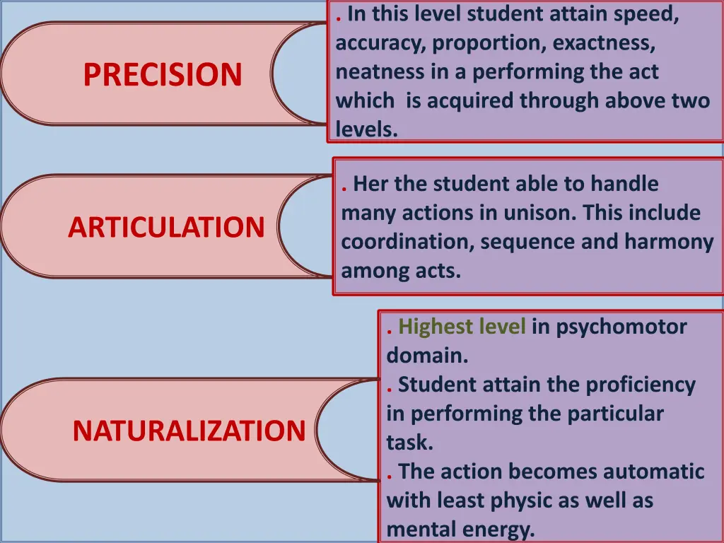 in this level student attain speed accuracy