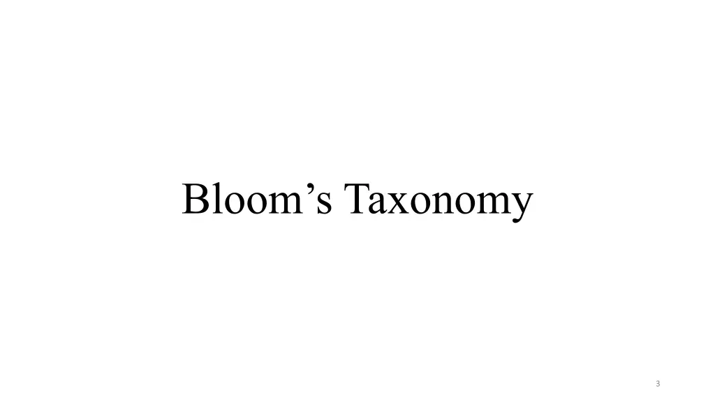 bloom s taxonomy