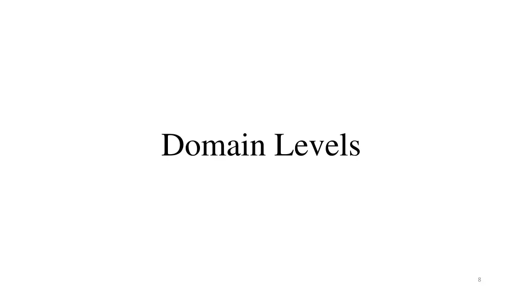 domain levels