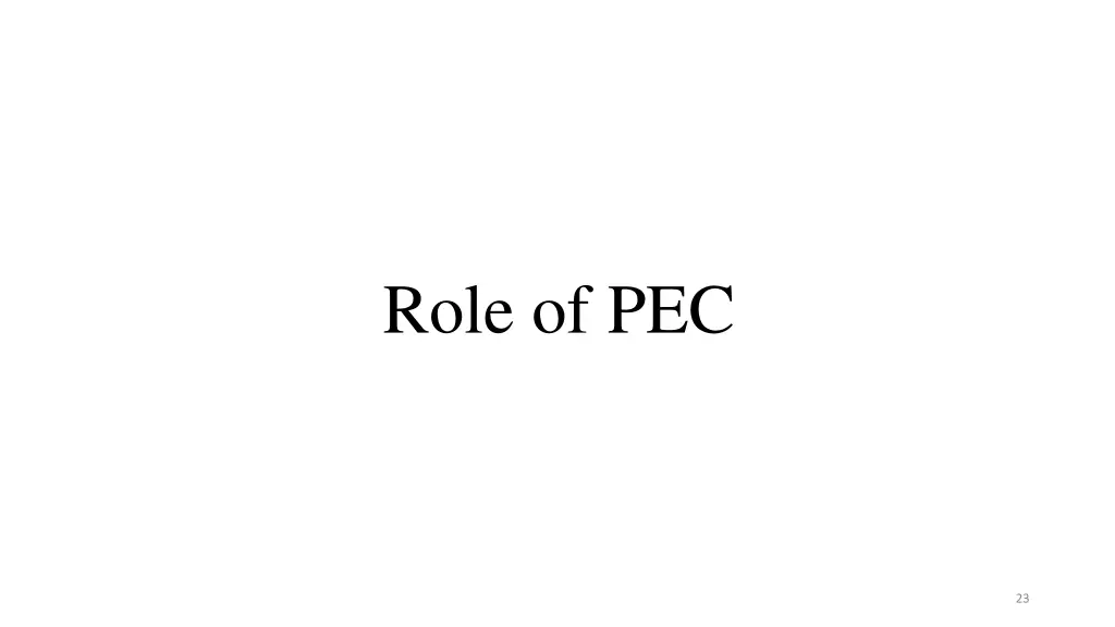 role of pec