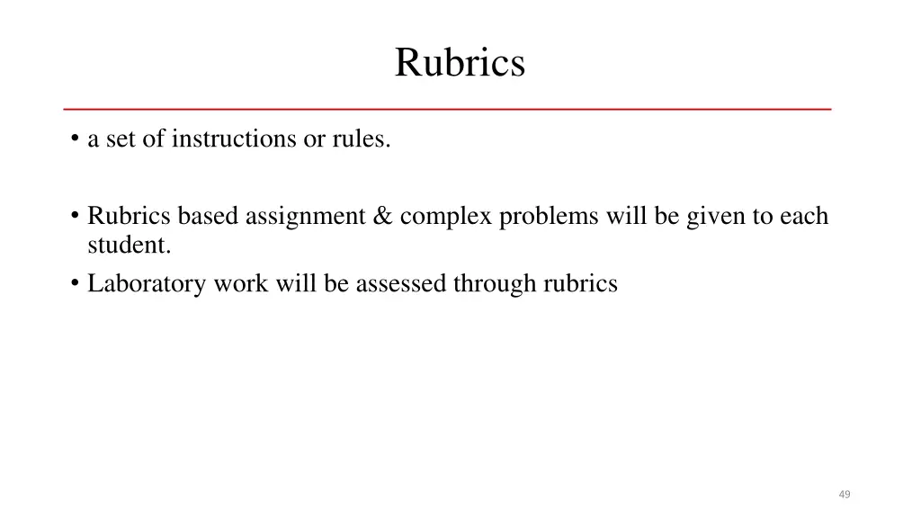 rubrics 1