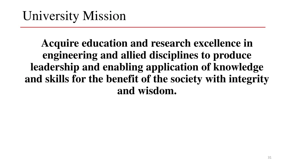 university mission