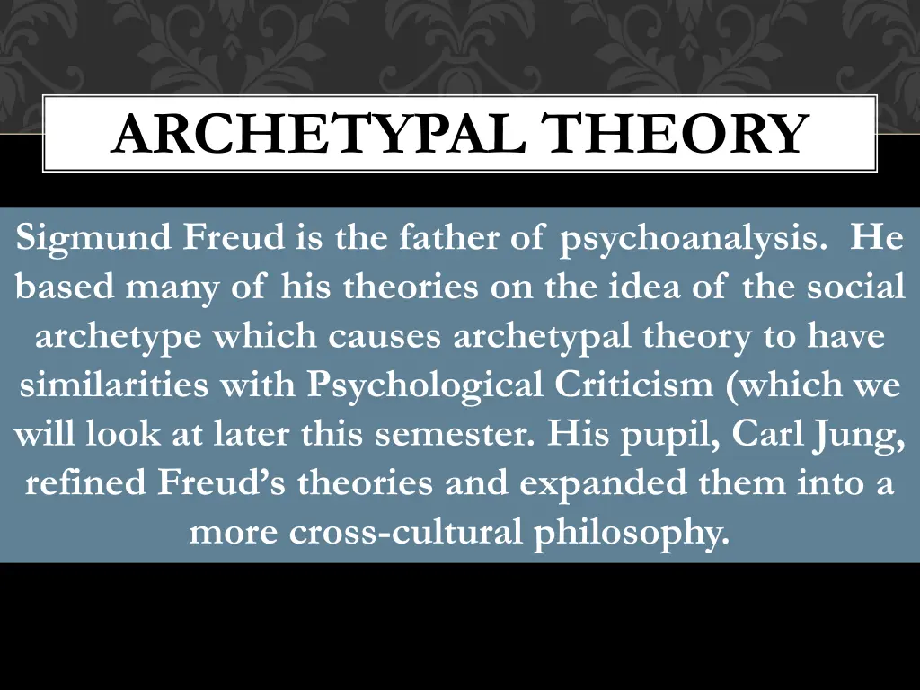 archetypal theory 1