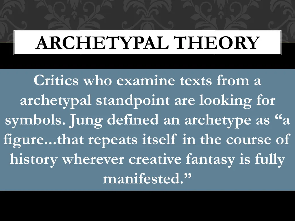 archetypal theory 2