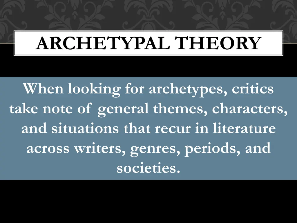 archetypal theory 5