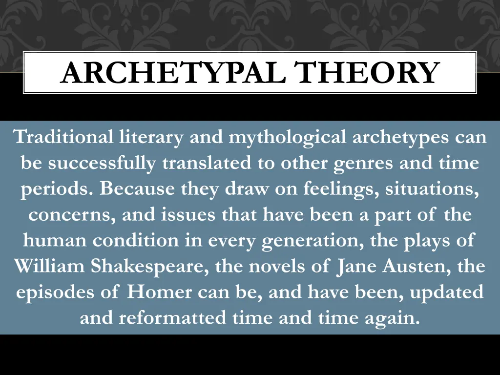 archetypal theory 6