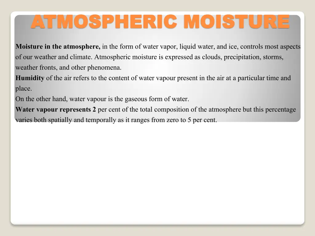 atmospheric moisture atmospheric moisture