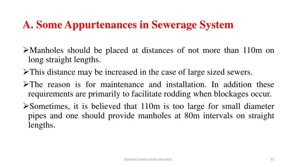 a some appurtenances in sewerage system 1