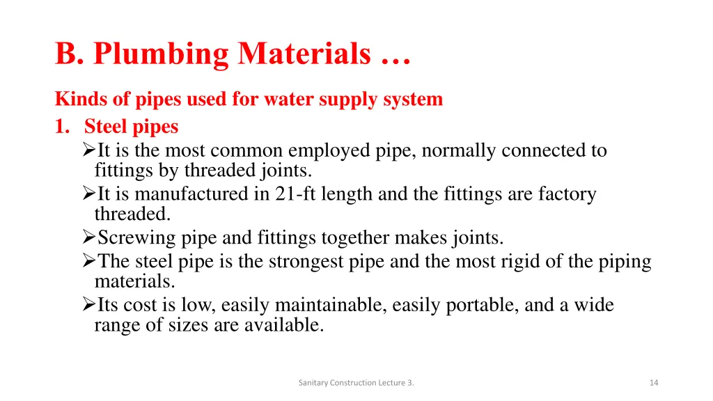 b plumbing materials 2