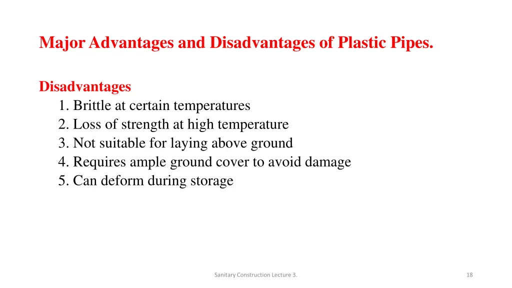 major advantages and disadvantages of plastic 1