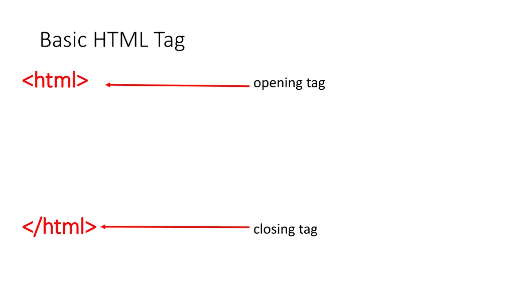 basic html tag