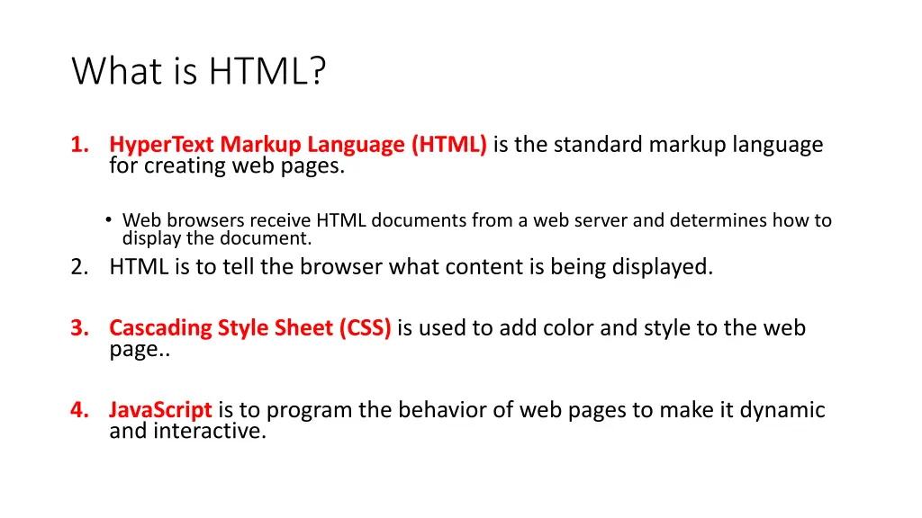 what is html