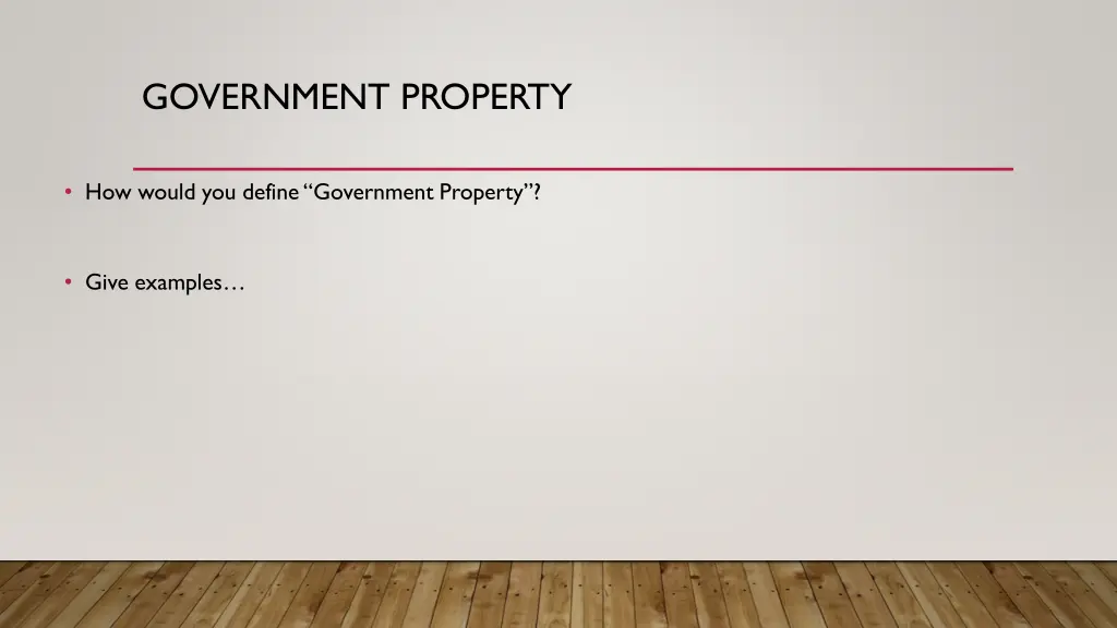 government property