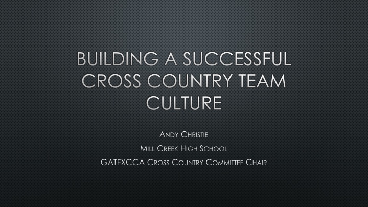 building a successful cross country team culture