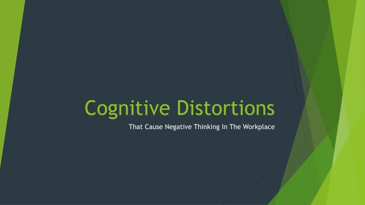 cognitive distortions that cause negative