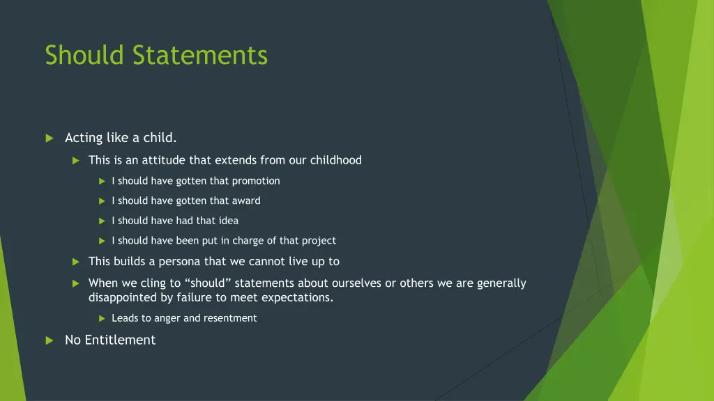 should statements