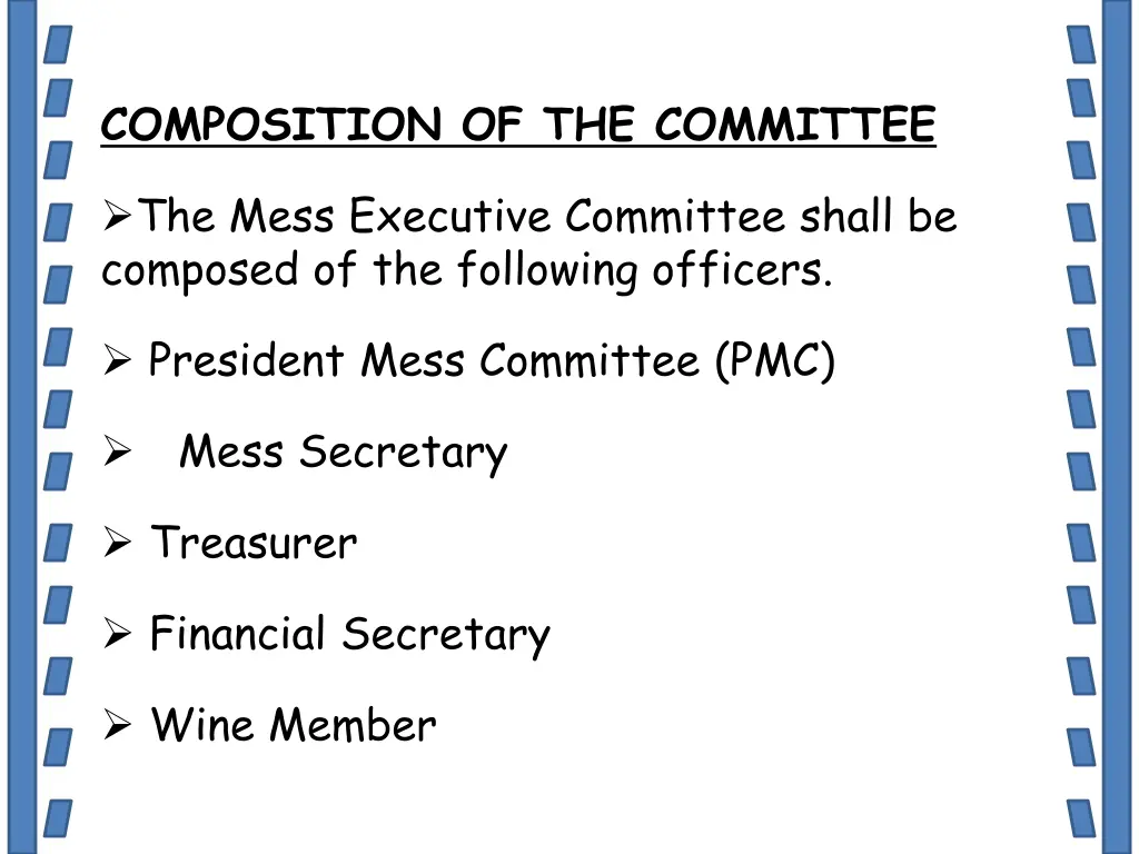 composition of the committee