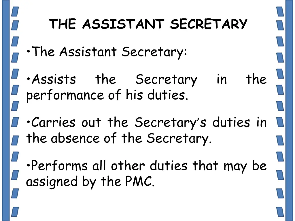 the assistant secretary