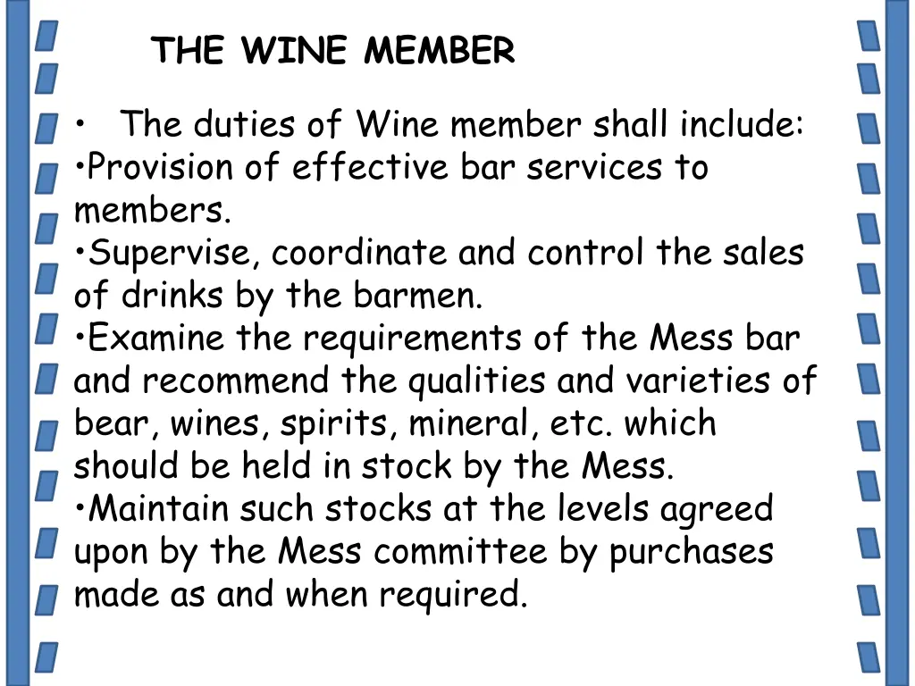 the wine member