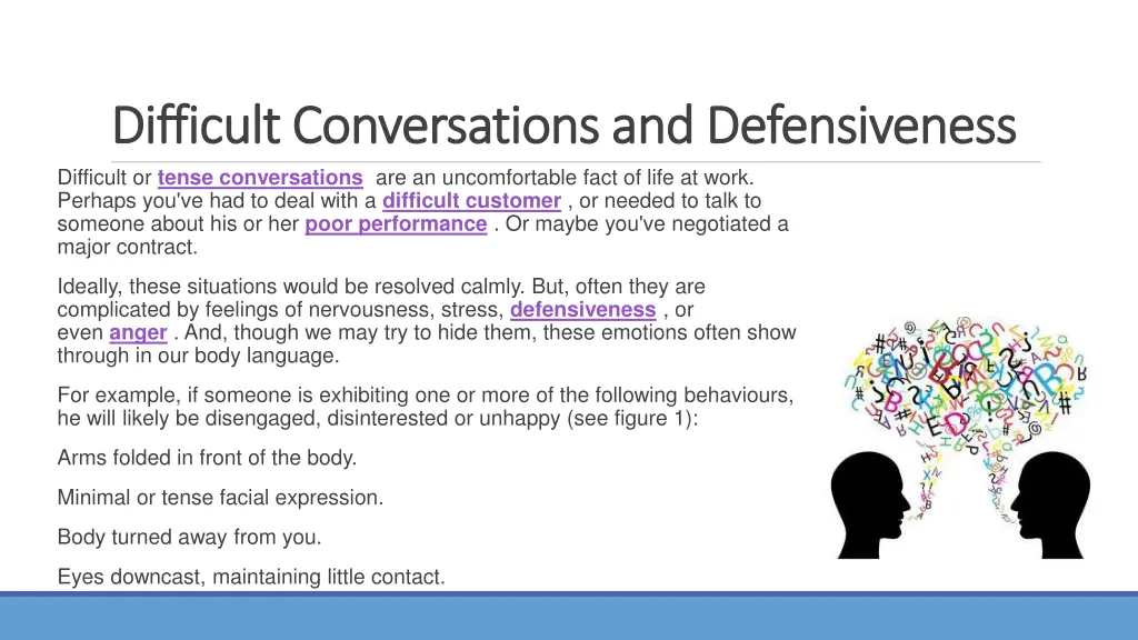 difficult conversations and defensiveness