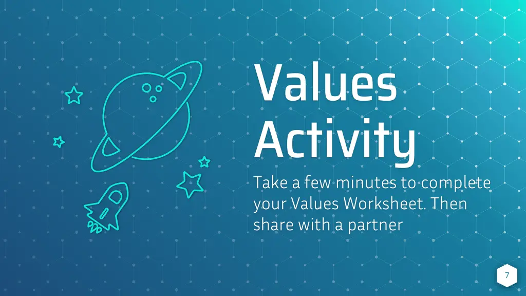 values activity take a few minutes to complete