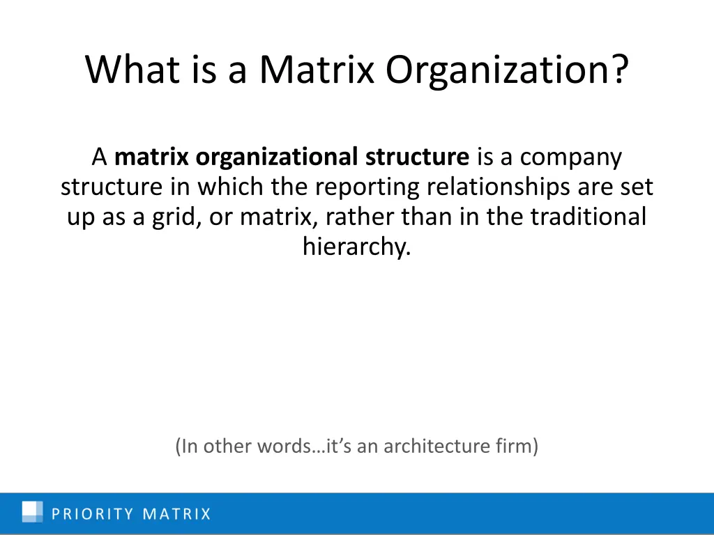 what is a matrix organization