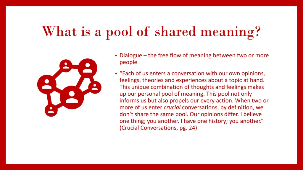 what is a pool of shared meaning