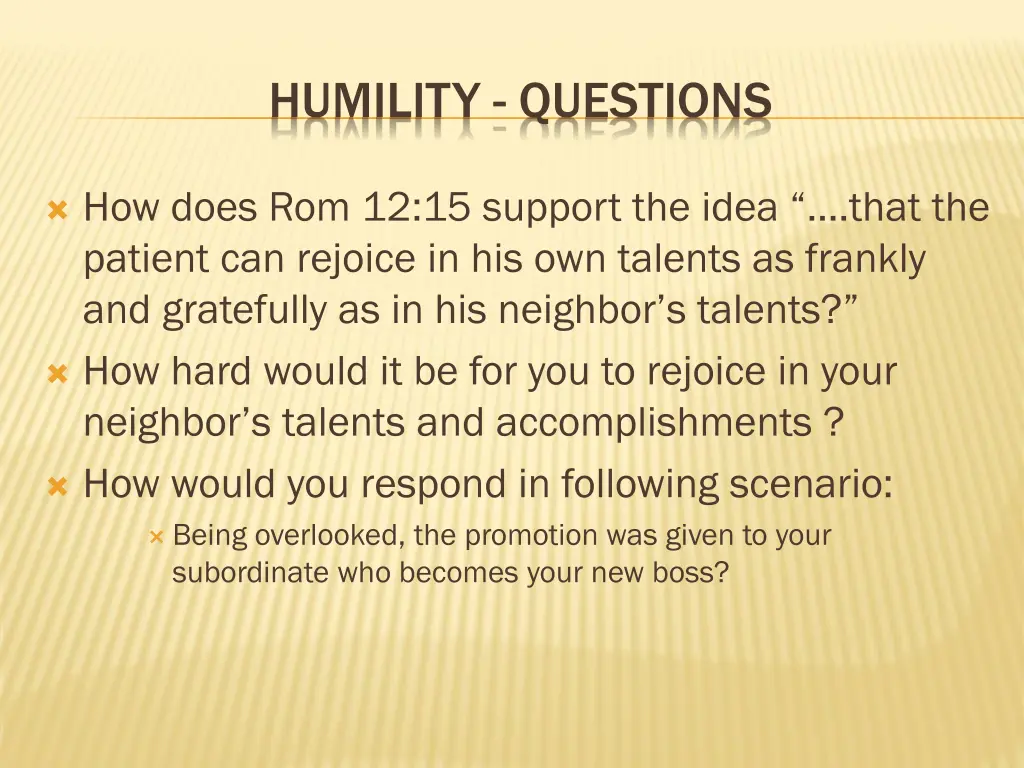 humility questions