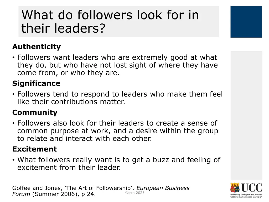 what do followers look for in their leaders