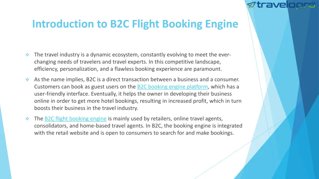 introduction to b2c flight booking engine