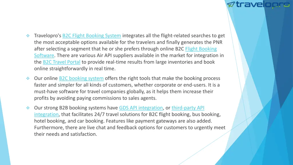 travelopro s b2c flight booking system integrates