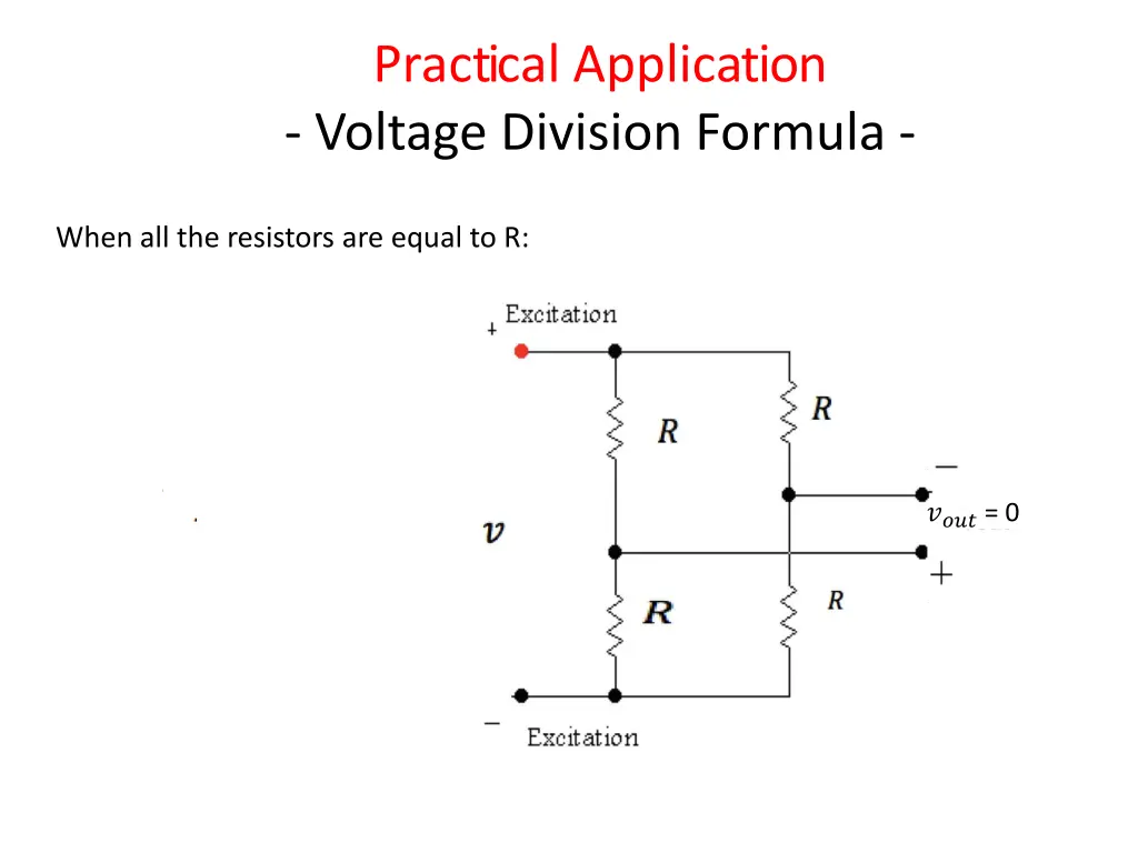 practical application voltage division formula 1