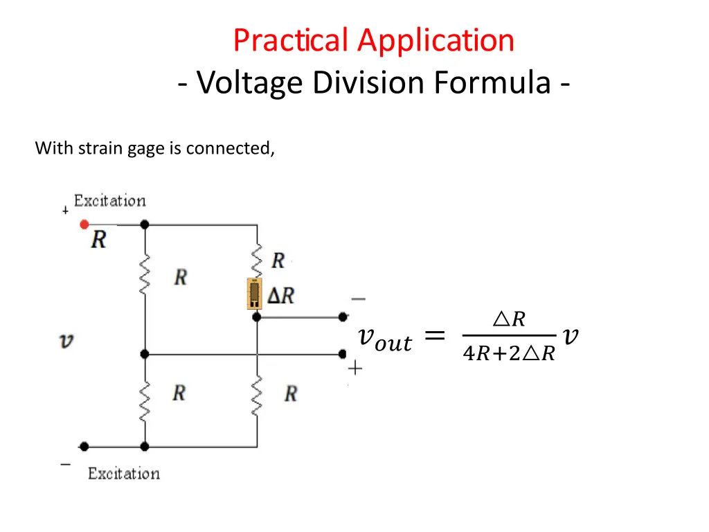 practical application voltage division formula 3