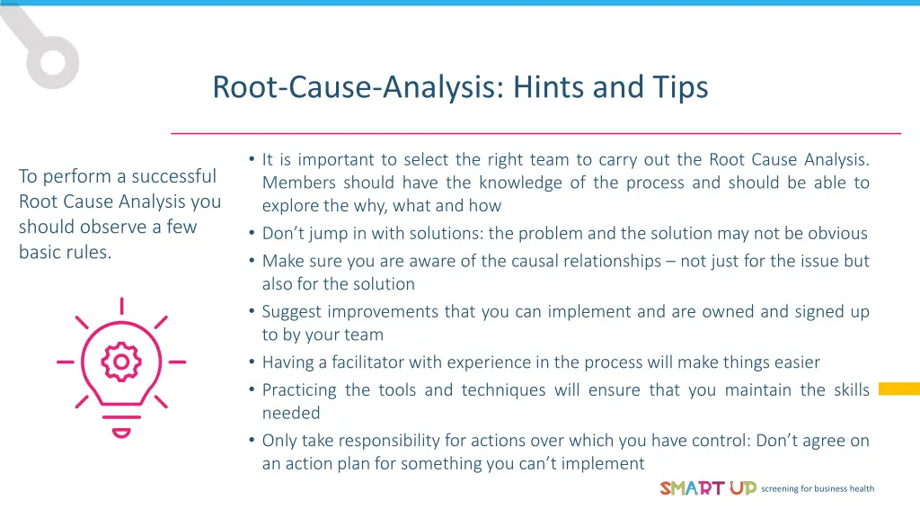 root cause analysis hints and tips