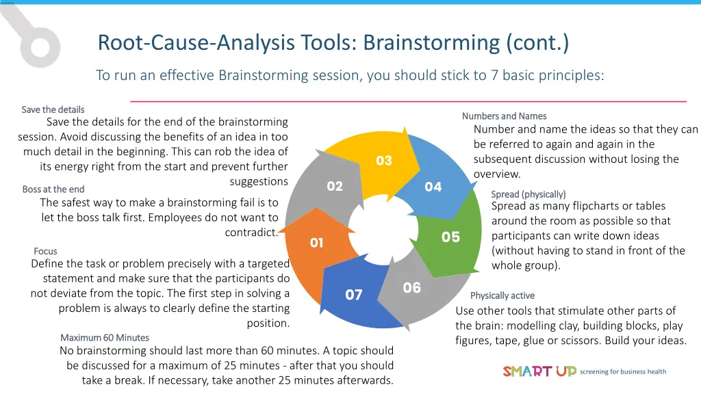 root cause analysis tools brainstorming cont