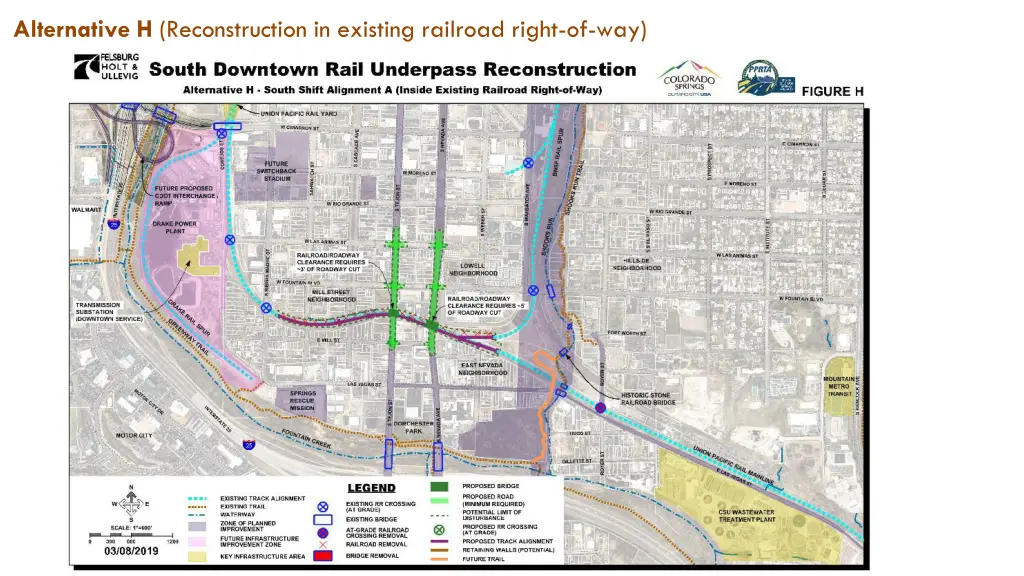 alternative h reconstruction in existing railroad