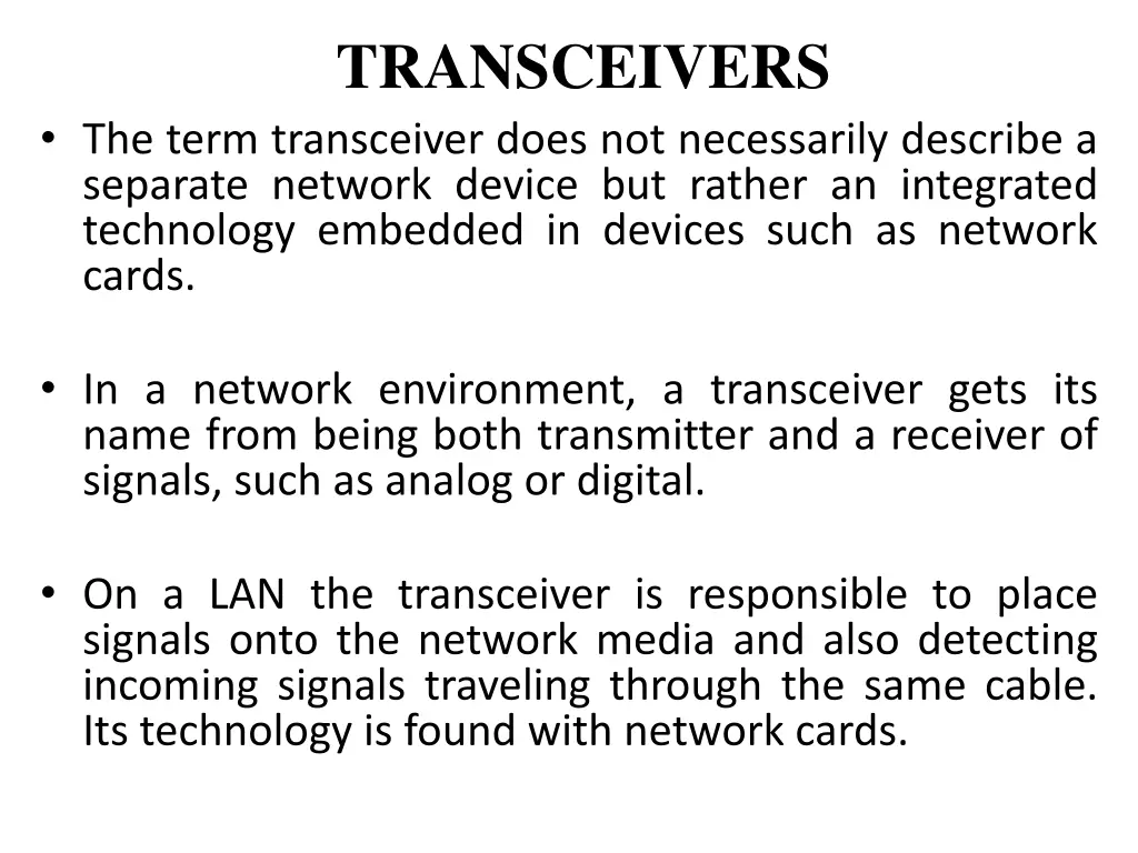 transceivers