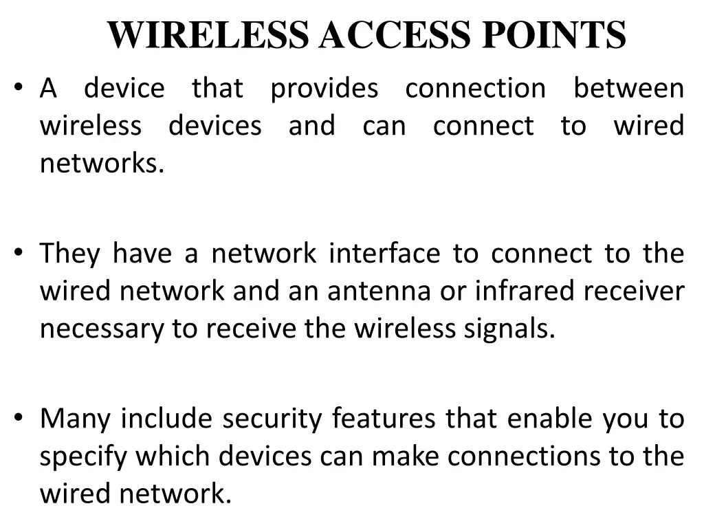 wireless access points a device that provides