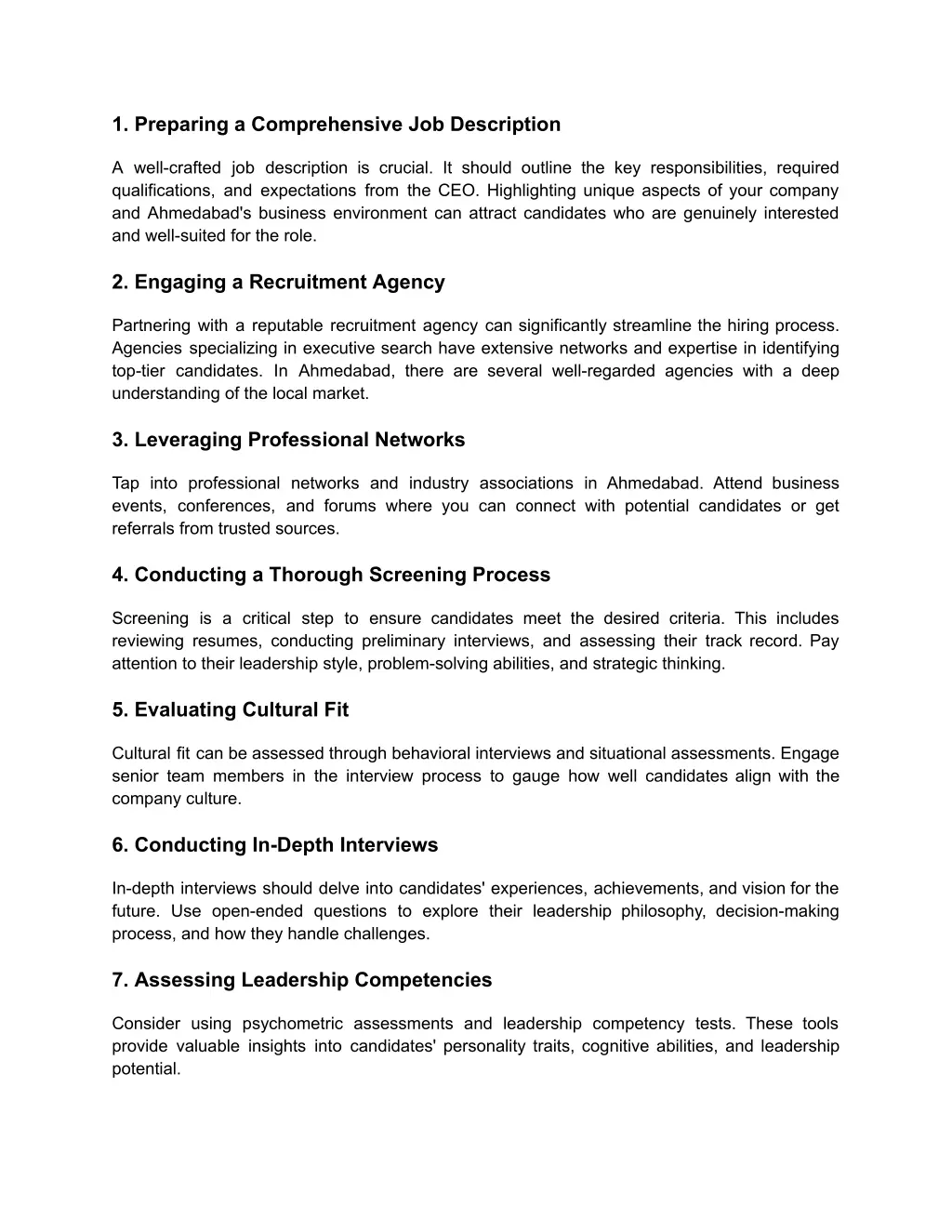 1 preparing a comprehensive job description