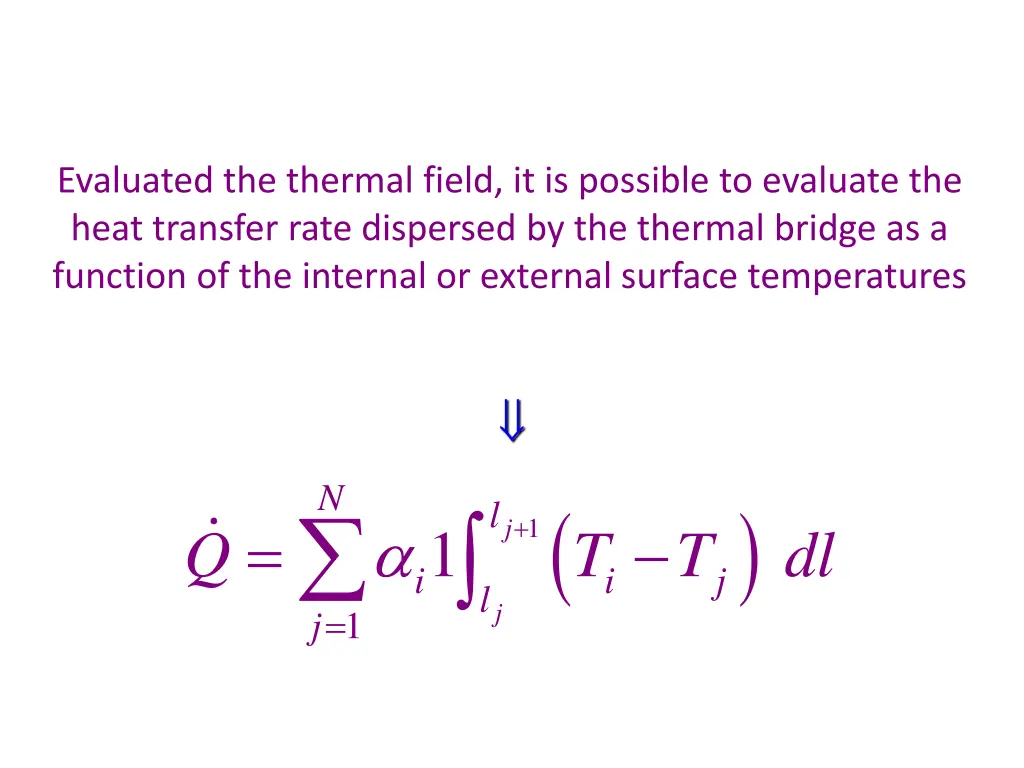 evaluated the thermal field it is possible