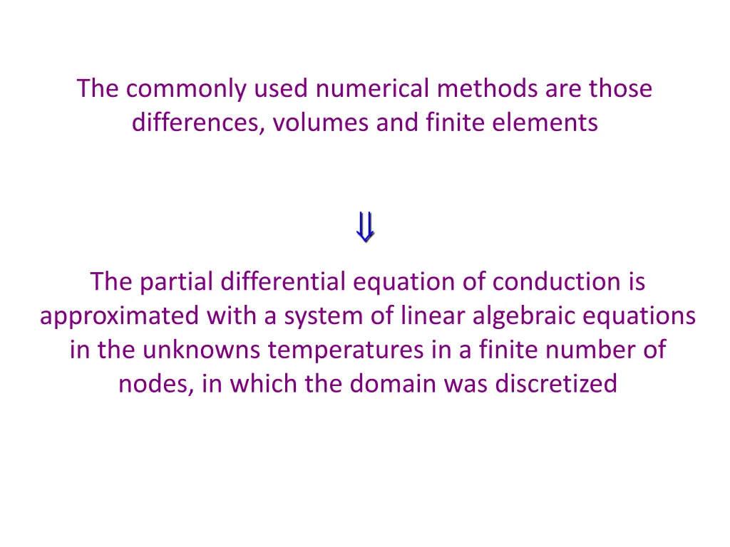 the commonly used numerical methods are those