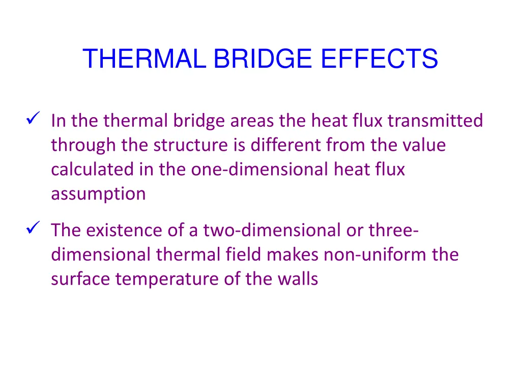 thermal bridge effects