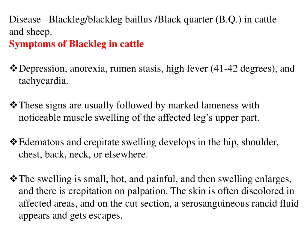 disease blackleg blackleg baillus black quarter