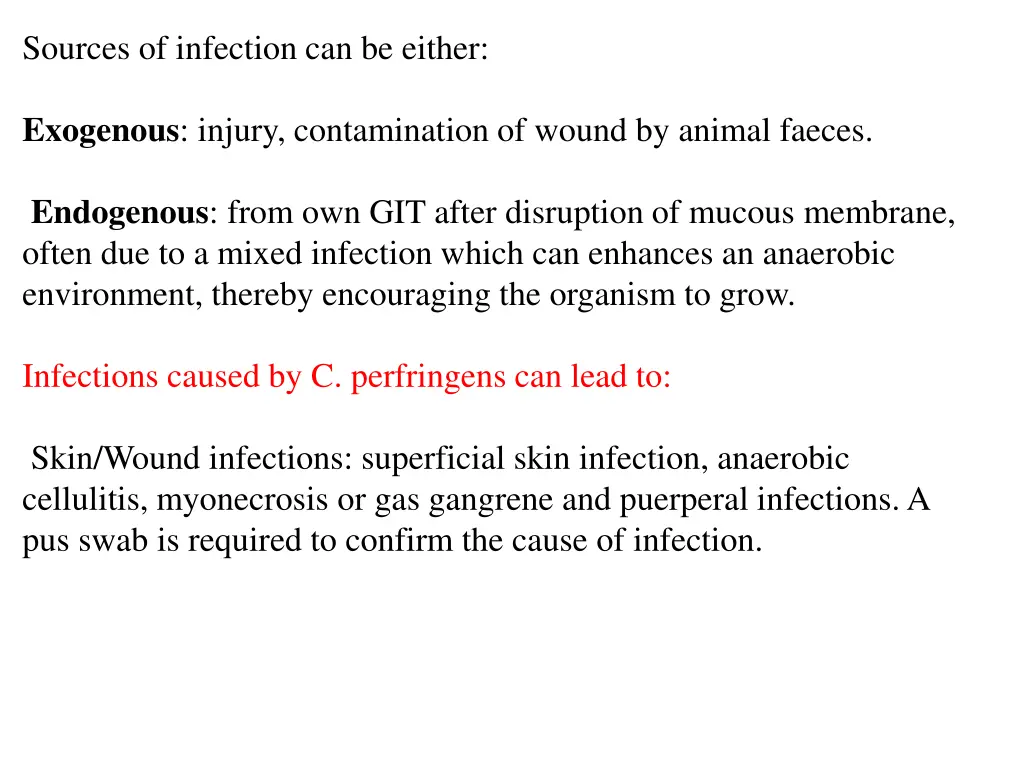 sources of infection can be either